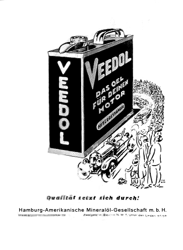 Veedol-Anzeige 1926
