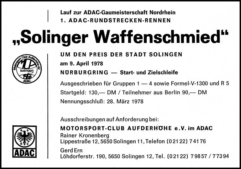 Anzeige in ONS Mitteilungen 1-2/1978