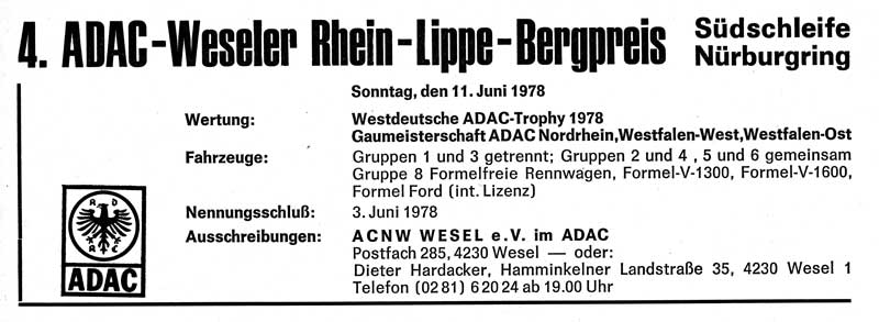 Anzeige in ONS-Mitteilungen 4/1978