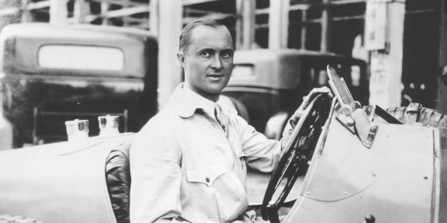 Louis Chiron am Steuer seines Bugatti Type 35C