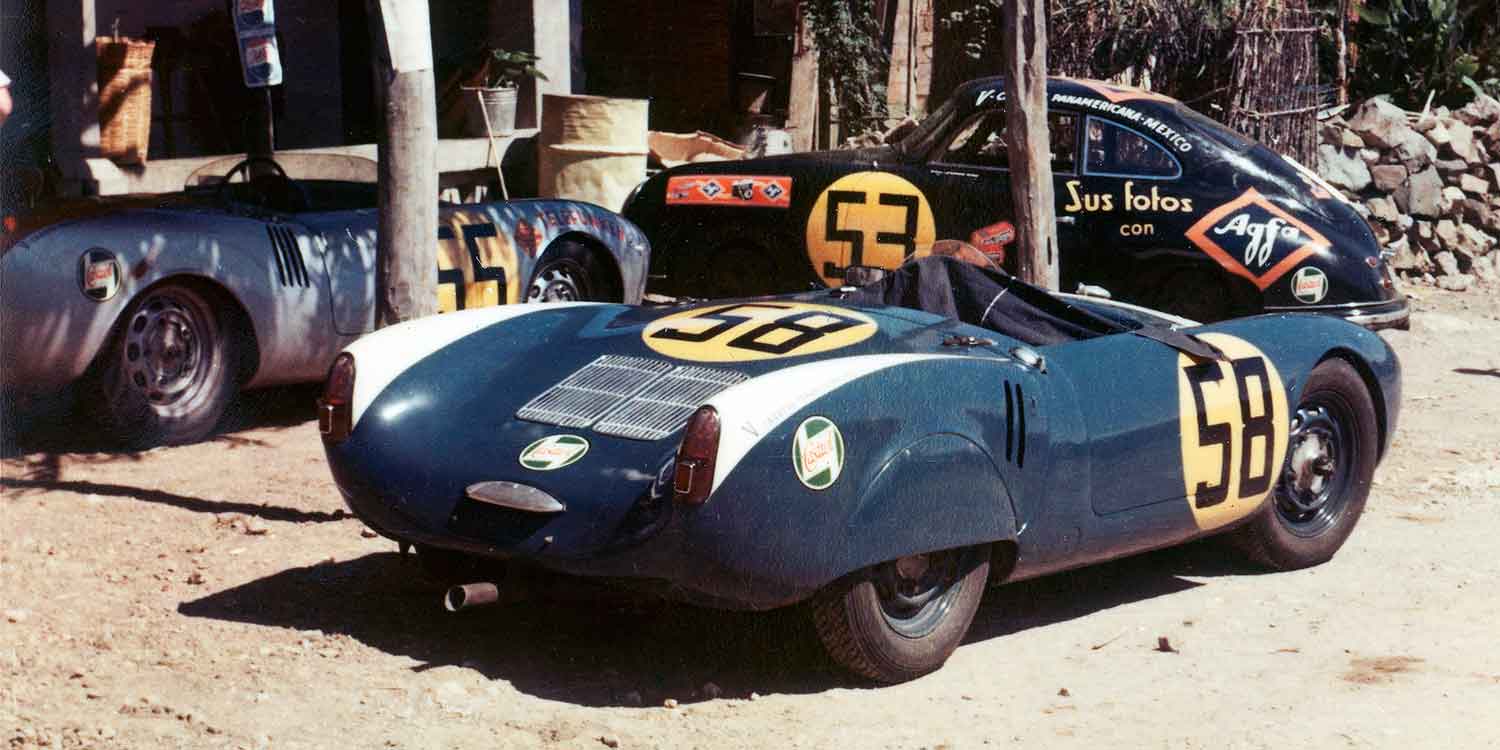 Porsche 1954 1954, Porsche 550 Spyder, Hans Herrmann (Nr. 55), Fernando Segura (Nr. 58); 356 Coupé, Ernst-Joachim Hirz, Carrera Panamericana